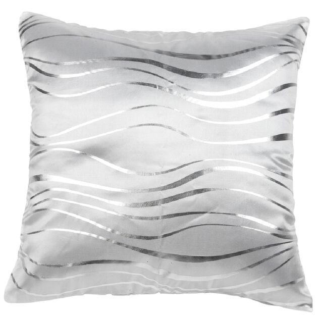 Housse de coussin effet satin&eacute;