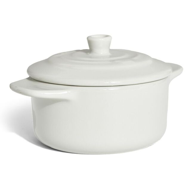 Mini cocotte individuelle en c&eacute;ramique avec couvercle (2 md&egrave;les)