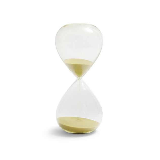 Sablier verre sable jaune &Oslash;8xH20cm