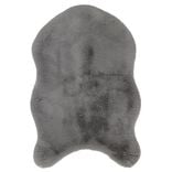 Tapis imitation fourrure gris 60x90cm