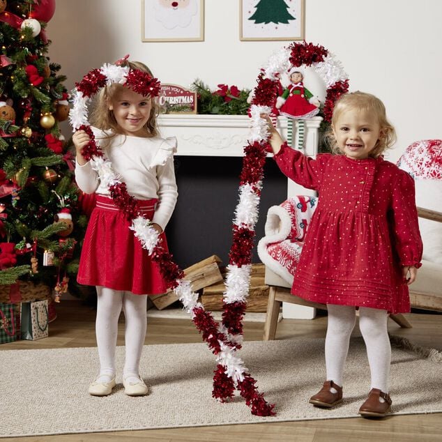 Sucre d'orge géant à poser rouge et blanc 1,10m