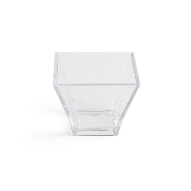 Lot de 6 verrines 88ml en plastique transparent 6x6xH5cm