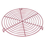 Volette à gâteau ronde en métal rose