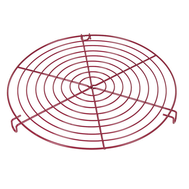 Volette à gâteau ronde en métal rose