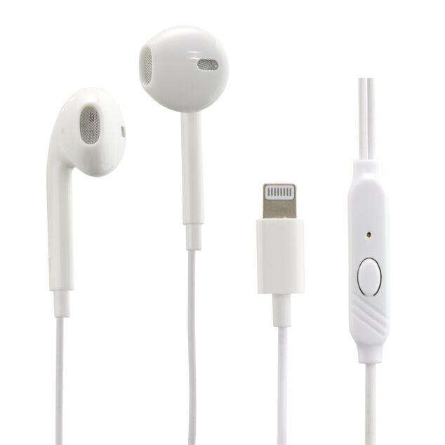 Écouteurs filaires USB lumineux noirs et blancs L120cm