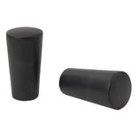 Embout tringle &agrave; rideau &Oslash;16 mm m&eacute;tal forme cylindre noir mat x2