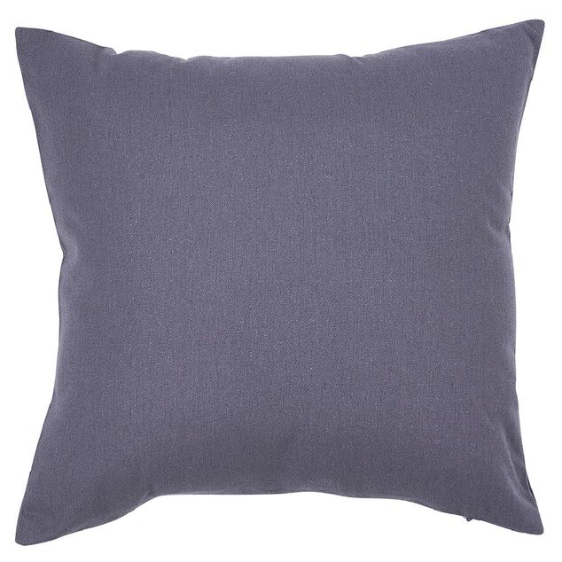 Housse de coussin carr&eacute; gris uni