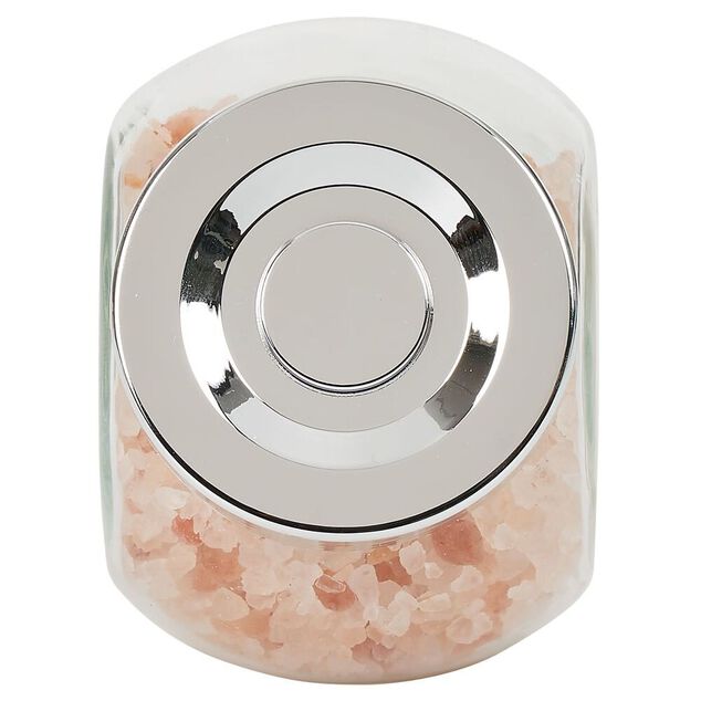 Bocal en verre inclin&eacute; 200ml avec couvercle en plastique &agrave; visser x2