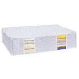 Housse de rangement dessous de lit blanc L65xP45xH15,5cm