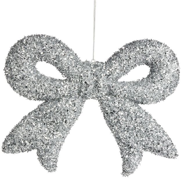 Noeud de No&euml;l paillet&eacute; &agrave; suspendre L25cm (3 mod&egrave;les)
