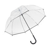 Parapluie canne manuel transparent L87cm