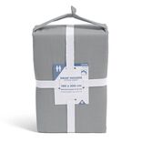 Drap housse 160x200cm 100% coton gris clair