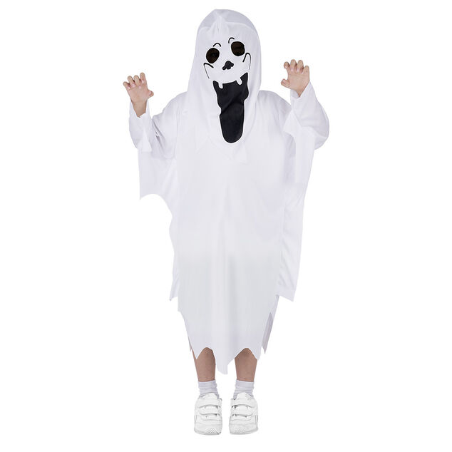 D&eacute;guisement enfant Halloween fant&ocirc;me cagoule et tunique 7/10ans