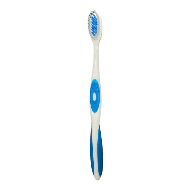 Brosse &agrave; dent dure bleue et blanche