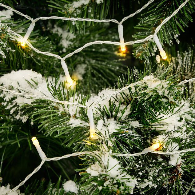 Guirlande lumineuse solaire 50LED blanc chaud 4,9m