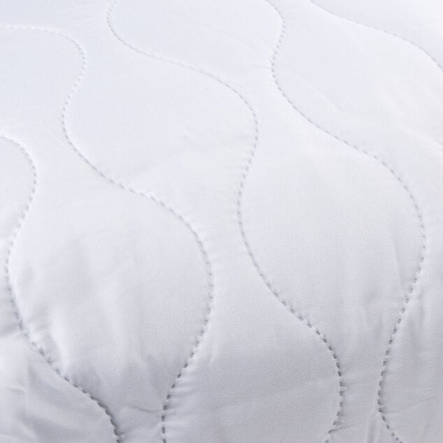 Oreiller carré ferme matelassé blanc 60x60xÉp10cm