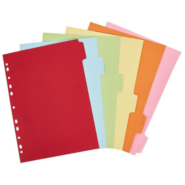 Lot de 6 intercalaires A4 21x29,7cm