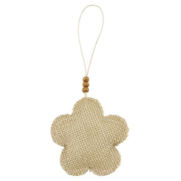 Figurine jute &agrave; suspendre d&eacute;co P&acirc;ques 5x1xH18cm