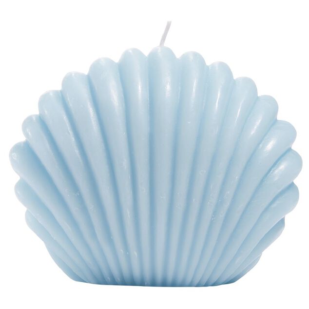 Bougie coquillage grand mod&egrave;le 15x12,8xH9cm
