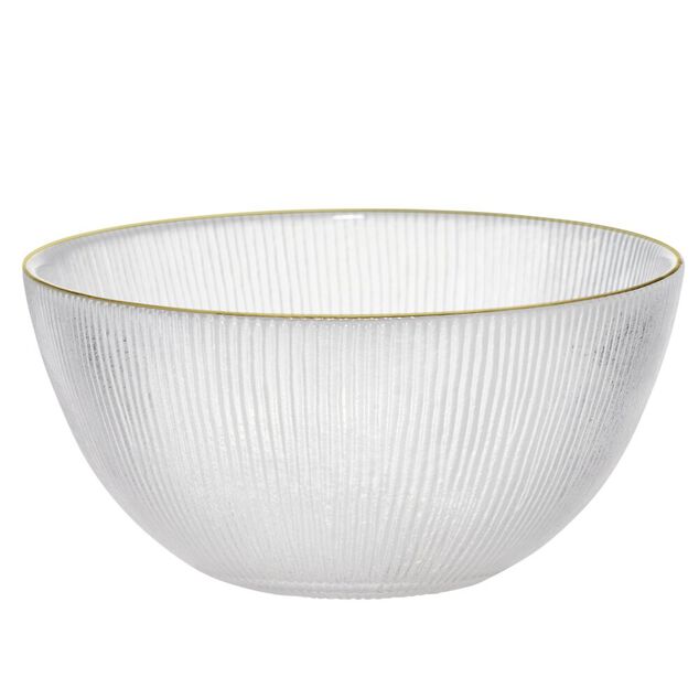 Coupelle en verre aux bord doré Ø15xH7cm