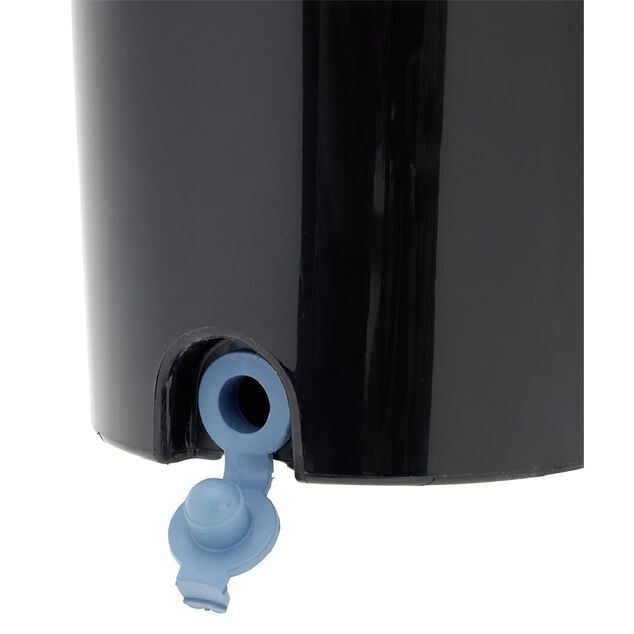 Seau essoreur + balai plat noir et bleu 8L