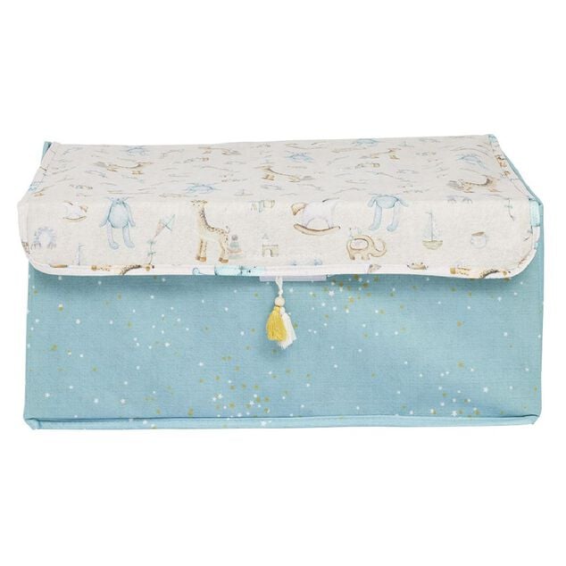 Bo&icirc;te de rangement enfant rose ou bleu x3 - 28x14xH14cm