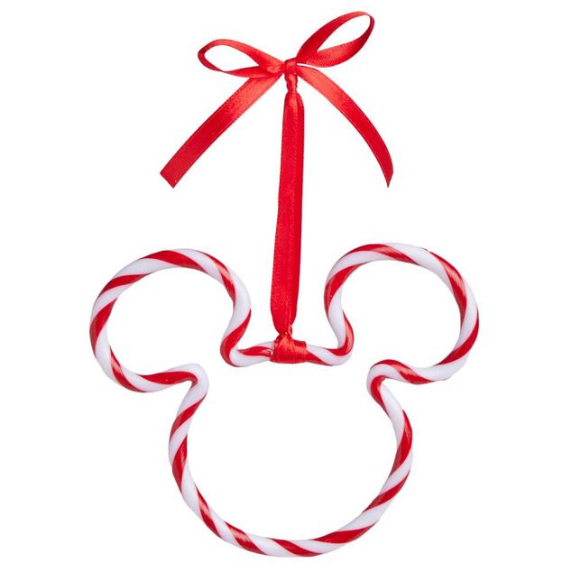 Suspension Disney forme t&ecirc;te Mickey rouge et blanc 12xH10cm