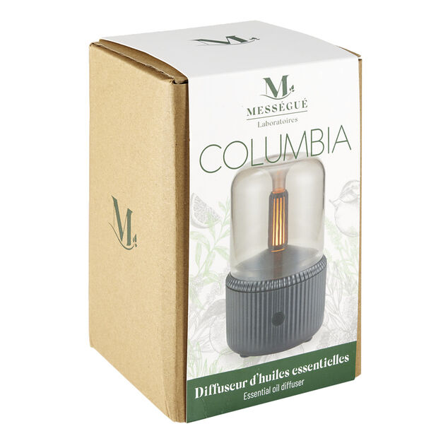 Diffuseur d'huile essentiel ampoule cuivre socle noir &Oslash;10xH15cm