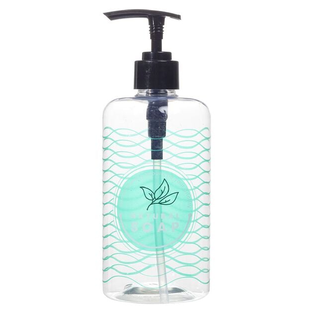 Distributeur de savon plastique imprim&eacute; 500 ml