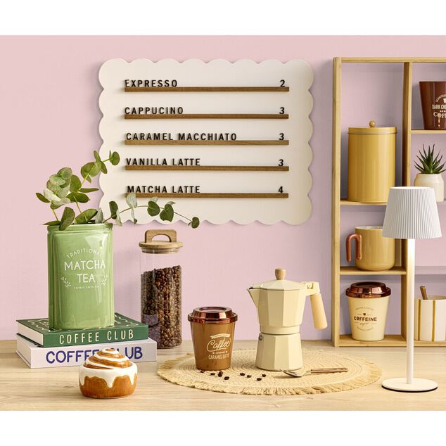 Tableau menu caf&eacute; en bois 35x45cm