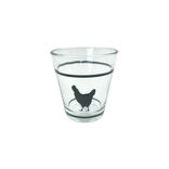 Gobelet verre x3 motif poule 25cl