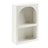 &Eacute;tag&egrave;re 2 niches bois blanc 24x9xH34cm