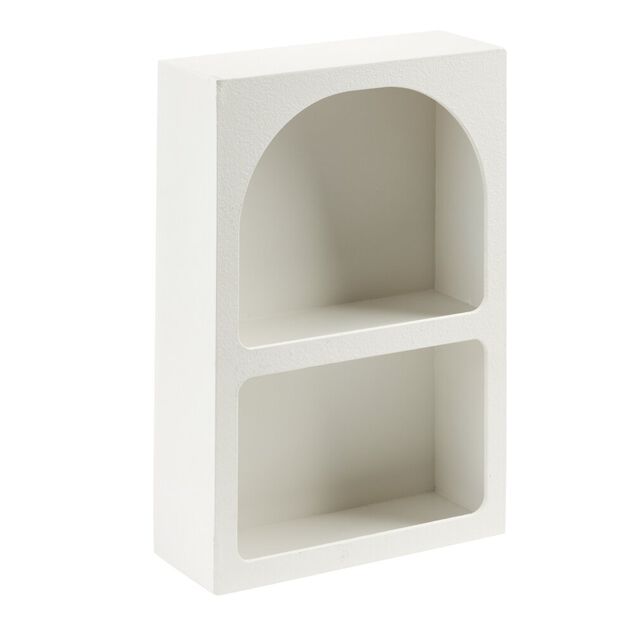 &Eacute;tag&egrave;re 2 niches bois blanc 24x9xH34cm