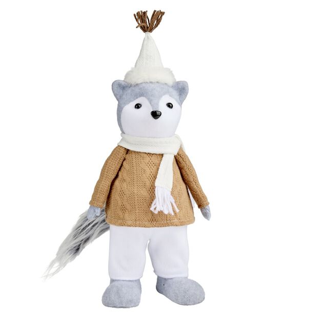 Personnage de No&euml;l nature &agrave; poser H37cm (2 mod&egrave;les)
