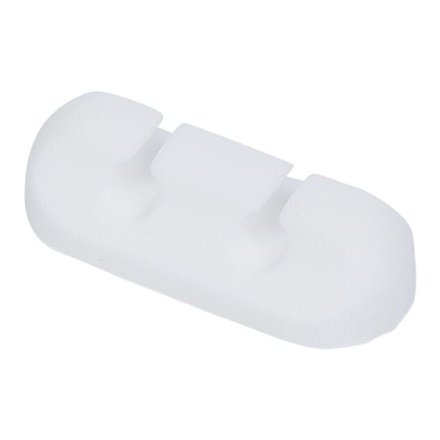 Attache câble adhésif 2 entrées noir ou blanc