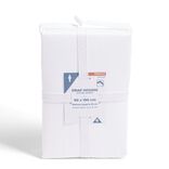 Drap housse 90x190cm 100% coton percale blanc