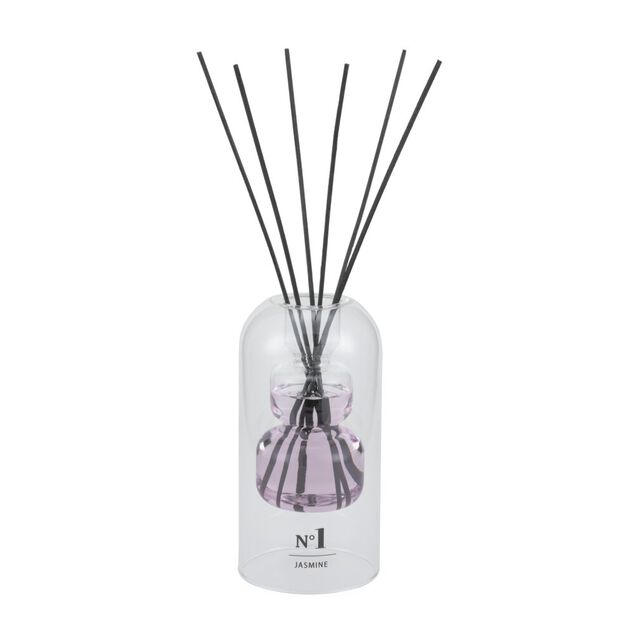 Diffuseur de parfum double paroi &agrave; b&acirc;tonnets senteur jasmin 150ml