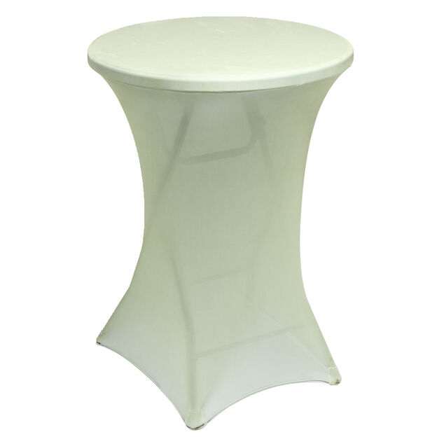 Housse de table haute Fiesta tissu extensible vert Ø80xH110cm