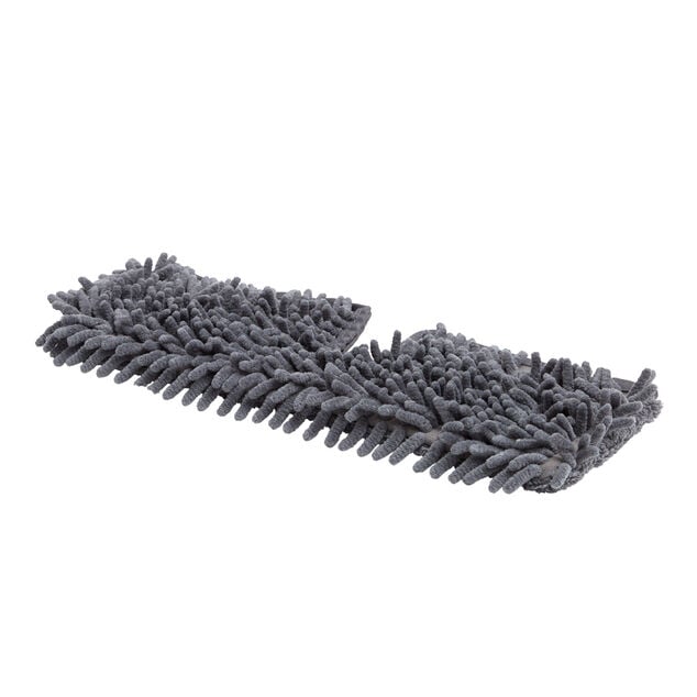 Recharge pour balai plat duo microfibre chenille gris