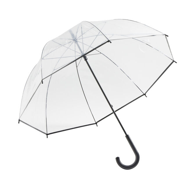 Parapluie canne manuel transparent L87cm