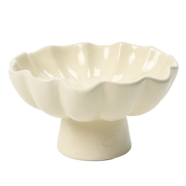 Vide-poche forme fleur en c&eacute;ramique &Oslash;12xH21cm (2 mod&egrave;les)