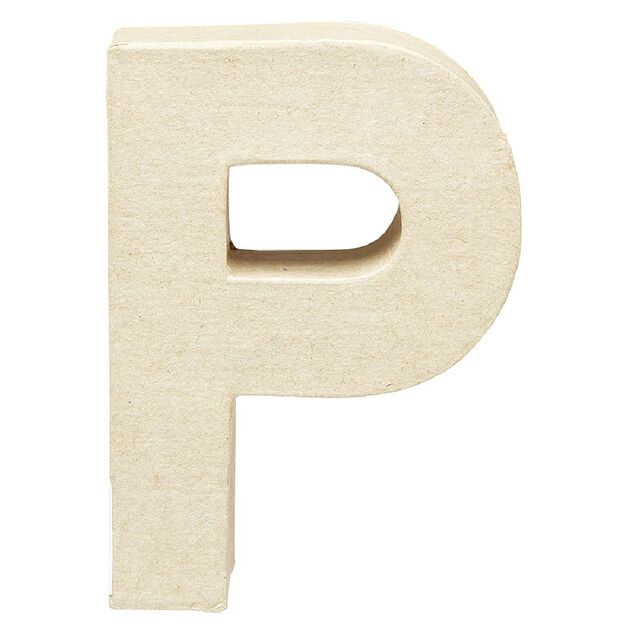 Lettre P &agrave; d&eacute;corer en papier mach&eacute;