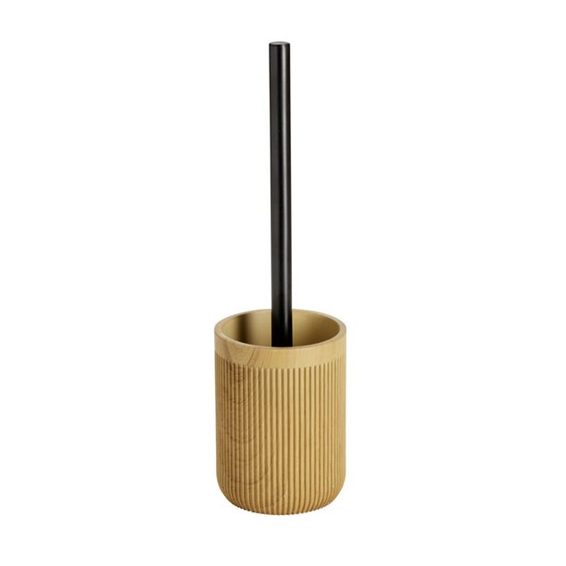 Brosse WC support bois Ø10xH37cm