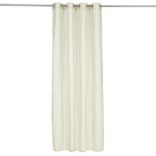 Rideau blanc imprimé feuillage vert lin et polyester 140x240cm