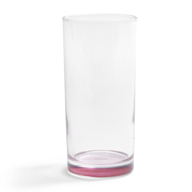 Lot de 6 gobelets tubes en verre fond color&eacute; 29,5cl