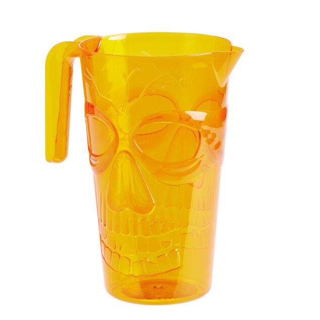 Pichet Halloween forme t&ecirc;te de mort &Oslash;12xH17cm (2 mod&egrave;les)