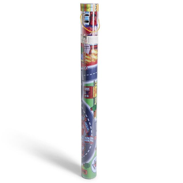 Tapis de jeu avec 4 voitures et 5 accessoires 70x80cm