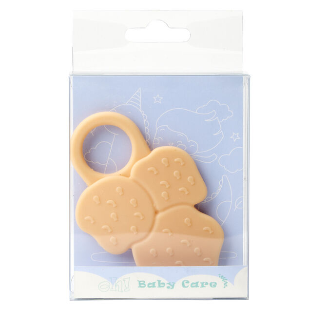 Anneau dentition bébé silicone jaune
