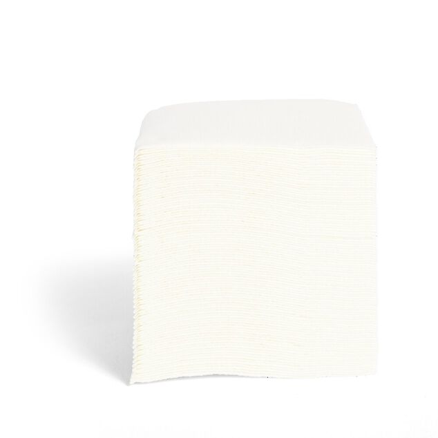Lot de 50 serviettes cocktails blanches 20x20cm