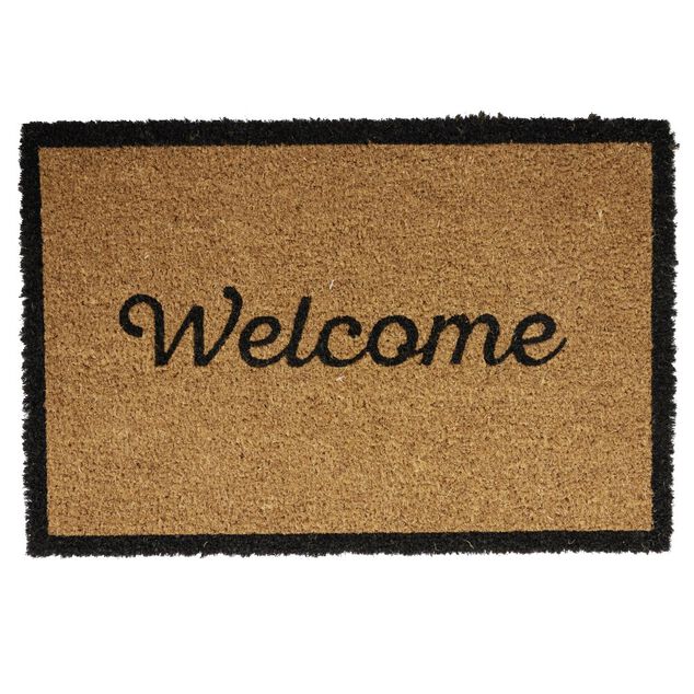 Paillasson coco rectangulaire Welcome 40x60cm